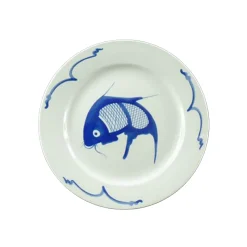 Best White & Blue Carp Dinner Plate, 25.5cm Chinese Ingredients|Plates