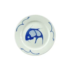New White & Blue Carp Side Plate, 20cm Tableware Brands|Chinese Ingredients