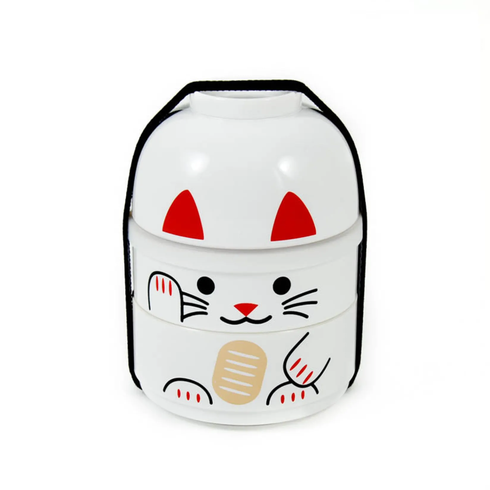 Hot White Manekineko Bento Box, 640ml Tableware Brands|Japanese Ingredients