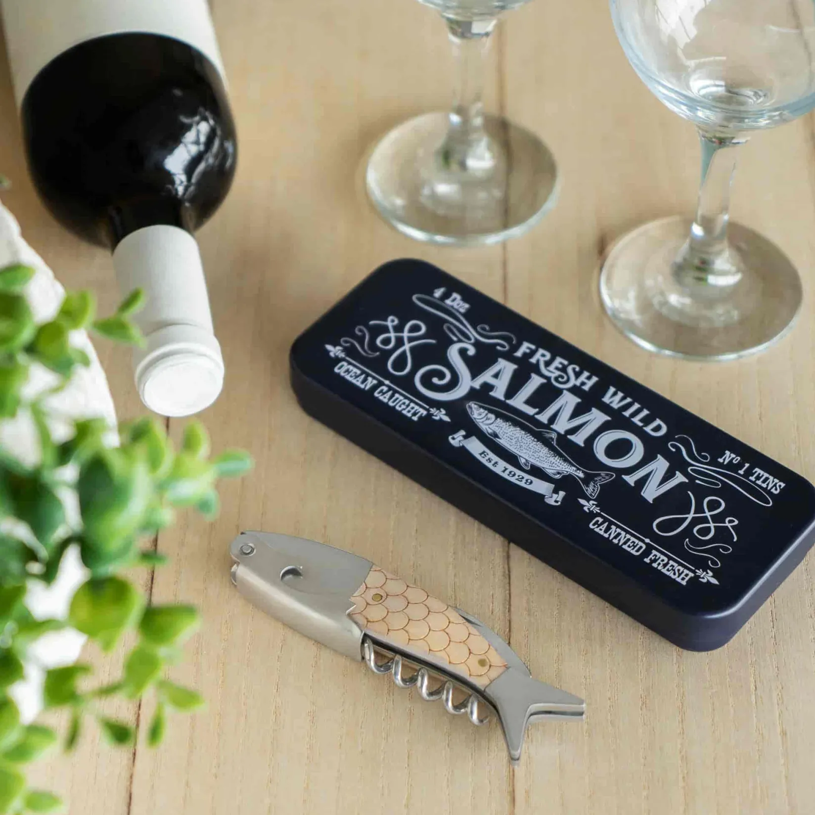 Wild Salmon in a Tin Corkscrew Cocktail Making & Barware