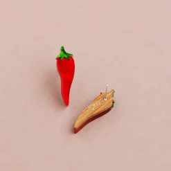 Hot Chilli Pepper Stud Earrings Tableware Brands