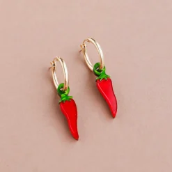 Sale Chilli Pepper Hoop Earrings Tableware Brands