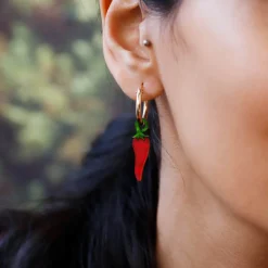 Sale Chilli Pepper Hoop Earrings Tableware Brands