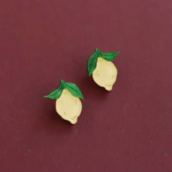 Hot Mini Lemon Stud Earrings Tableware Brands