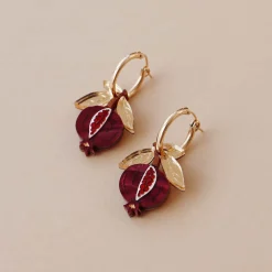 Hot Mini Pomegranate Hoop Earrings Tableware Brands