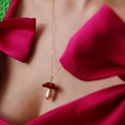 Clearance Red Mushroom Necklace Tableware Brands