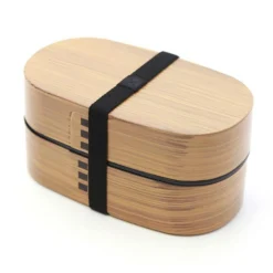Sale Wood Tone Double Layer Bento Box, 900ml Tableware Brands|Japanese Ingredients