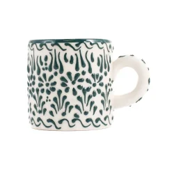 Clearance Yesil Ve Beyaz Boyali Coffee Cup, 140ml Tableware Brands