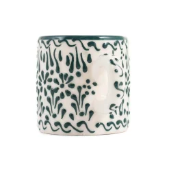 Clearance Yesil Ve Beyaz Boyali Coffee Cup, 140ml Tableware Brands