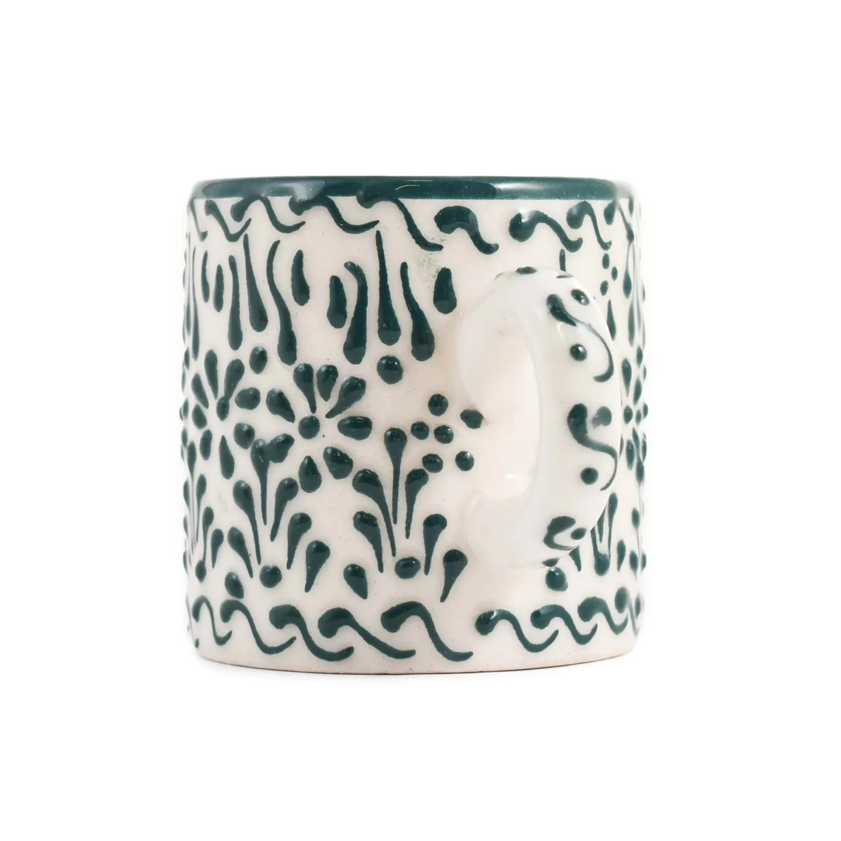 Clearance Yesil Ve Beyaz Boyali Coffee Cup, 140ml Tableware Brands