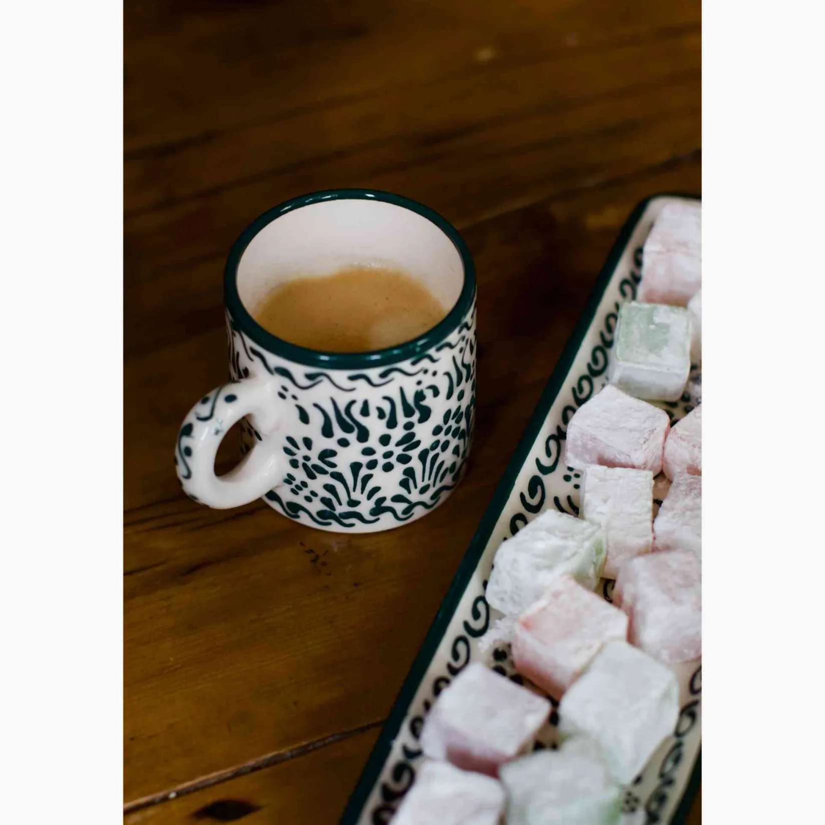 Clearance Yesil Ve Beyaz Boyali Coffee Cup, 140ml Tableware Brands