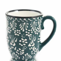 Hot Yesil Ve Beyaz Boyali Mug with Foot, 300ml Tableware Brands