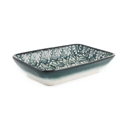 Outlet Yesil Ve Beyaz Boyali Rectangular Serving Dish, 16x11.5cm Tableware Brands|Serveware
