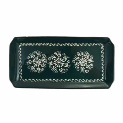 Best Yesil Ve Beyaz Boyali Serving Tray, 34x16.5cm Tableware Brands|Serveware