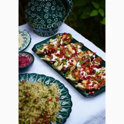 Best Yesil Ve Beyaz Boyali Serving Tray, 34x16.5cm Tableware Brands|Serveware