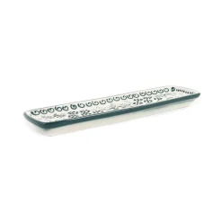 New Yesil Ve Beyaz Boyali Serving Tray, 26.5x8cm Tableware Brands|Serveware