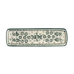 New Yesil Ve Beyaz Boyali Serving Tray, 26.5x8cm Tableware Brands|Serveware