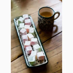 New Yesil Ve Beyaz Boyali Serving Tray, 26.5x8cm Tableware Brands|Serveware