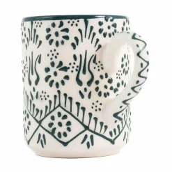 Best Yesil Ve Beyaz Boyali Straight Mug, 325ml Tableware Brands