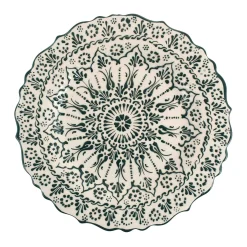 Sale Yesil Ve Beyaz Boyali Wavy Serving Platter, 31.5cm Tableware Brands|Serveware