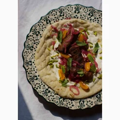 Sale Yesil Ve Beyaz Boyali Wavy Serving Platter, 31.5cm Tableware Brands|Serveware