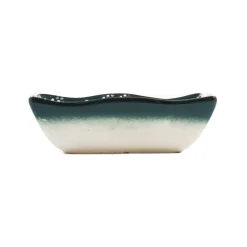 Discount Yesil Ve Beyaz Boyali Wavy Edge Snack Dish, 13.5cm Tableware Brands
