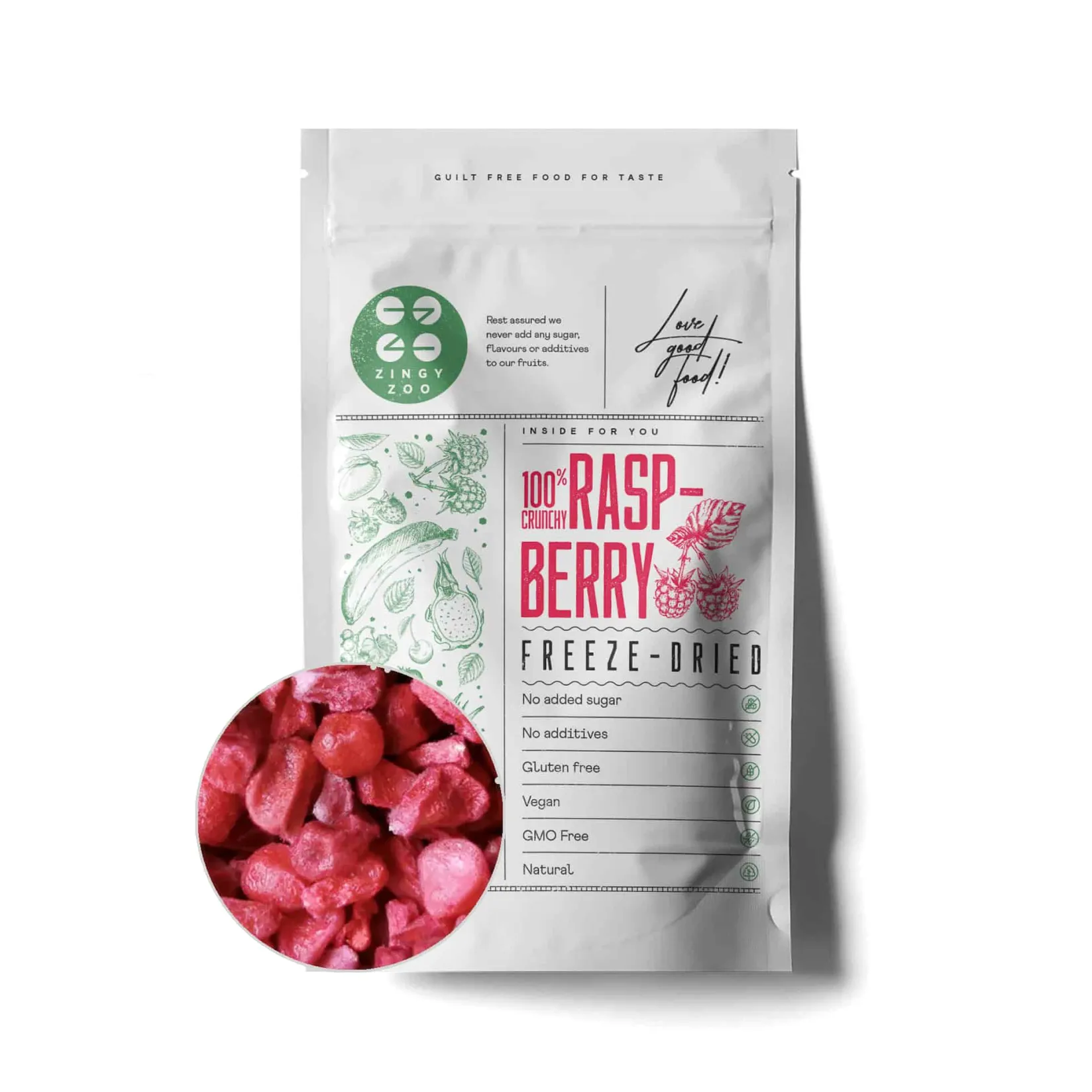 New Freeze Dried Raspberry Pieces, 100g Ingredients Brands|Baking Ingredients
