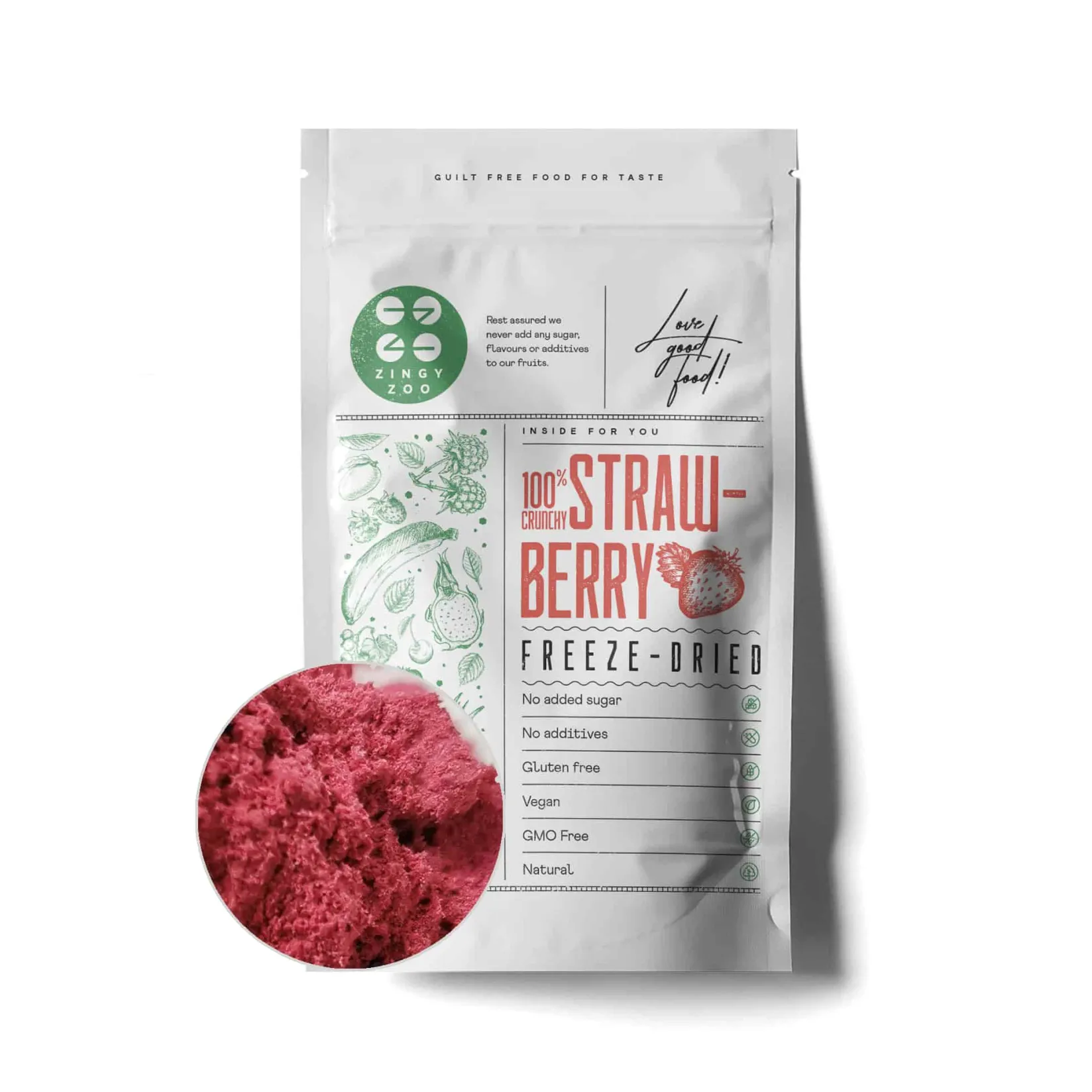 Hot Freeze Dried Strawberry Powder, 100g Ingredients Brands|Baking Ingredients