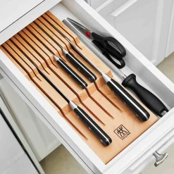 Discount Beechwood 12 Slot Knife Storage Kitchen Knives