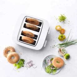 Clearance Enfinigy Silver Toaster, 4 Slot Kitchen Electricals